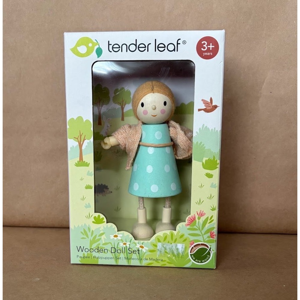 Tender Leaf Toys Mrs. Goodwood and the Baby Wooden Doll Pretend Play Montessori